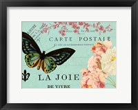 Framed Butterfly Postcard