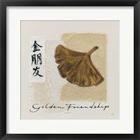Bronze Leaf I Golden Friendship Framed Print