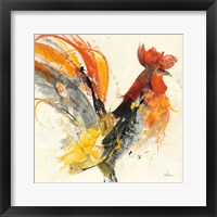 Festive Rooster I Framed Print