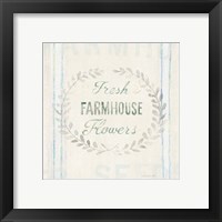 Framed 'Floursack Florals VIII' border=