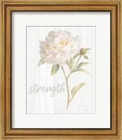 Framed 'Garden Peony on Wood Strength' border=