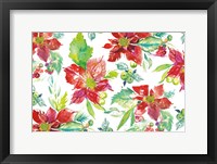 Framed Poinsettia Pretty V