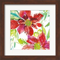 Framed Poinsettia Pretty I