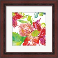 Framed 'Poinsettia Pretty III' border=