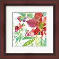 Framed 'Poinsettia Pretty IV' border=