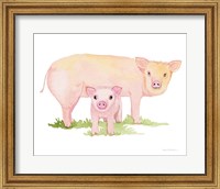 Framed 'Life on the Farm Animal Element IV' border=