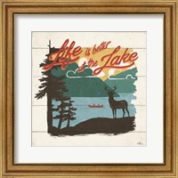 Framed 'Vintage Lake IV' border=