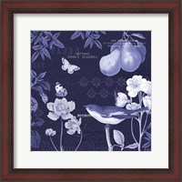 Framed 'Botanical Blue VI' border=