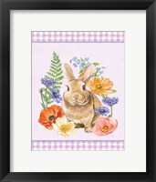 Framed Sunny Bunny II Checker Border Purple