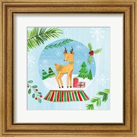 Framed 'Snow Globe Animals I' border=