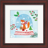 Framed 'Snow Globe Animals III' border=