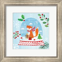 Framed 'Snow Globe Animals III' border=