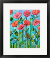 Framed Coral Poppies