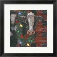 Framed Festive Cow