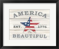 Framed America the Beautiful Star