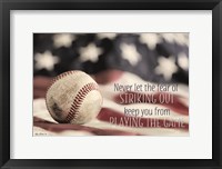 Framed Baseball - Playing the Game