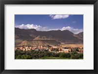 Framed Oasis City of Tinerhir beneath foothills of the Atlas Mountains, Morocco