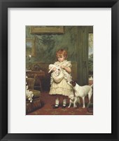 Framed Girl with Dogs