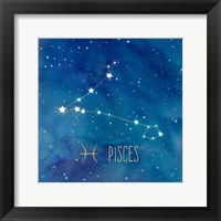 Framed Star Sign Pisces