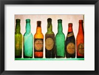 Framed Vintage Guiness Bottles