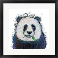 Framed Panda with Leaf