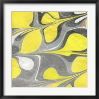 Framed Yellow and Gray Marble I