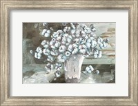 Framed Farmhouse Cotton Bolls Still life