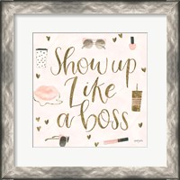 Framed 'Boss Ladies VII Pink' border=