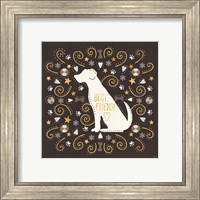 Framed 'Otomi Dogs III Dark Neutral' border=