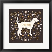 Otomi Dogs II Dark Neutral Framed Print