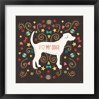 Framed 'Otomi Dogs II Dark' border=