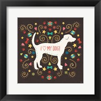 Framed 'Otomi Dogs II Dark' border=