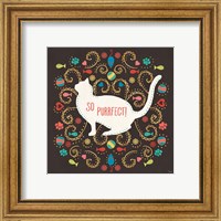 Framed 'Otomi Cats III Dark' border=