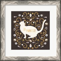 Framed 'Otomi Cats III Dark Neutral' border=