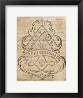 Letter Crest I Vintage v2 Framed Print