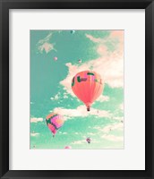 Framed Colorful Hot Air Balloons