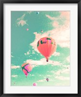 Framed Colorful Hot Air Balloons