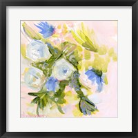 Millennial Pink Floral - Collaborative Framed Print