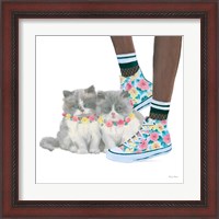 Framed 'Cutie Kitties VII' border=