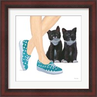 Framed 'Cutie Kitties III' border=