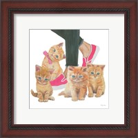 Framed 'Cutie Kitties I' border=