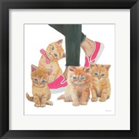 Framed 'Cutie Kitties I' border=