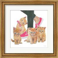 Framed 'Cutie Kitties I' border=