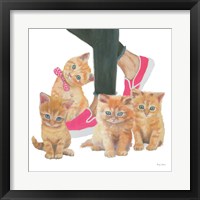 Framed 'Cutie Kitties I' border=