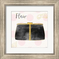 Framed 'Fashion Blooms II Black' border=