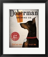 Framed Doberman Brewing Company NY