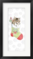 Christmas Kitties IV Snowflakes Framed Print