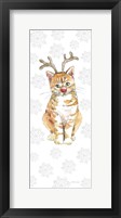 Christmas Kitties III Snowflakes Framed Print