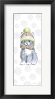 Christmas Kitties II Snowflakes Framed Print