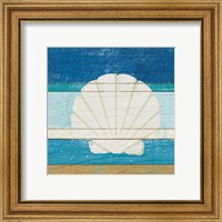 Framed 'Beachscape Shell v2' border=